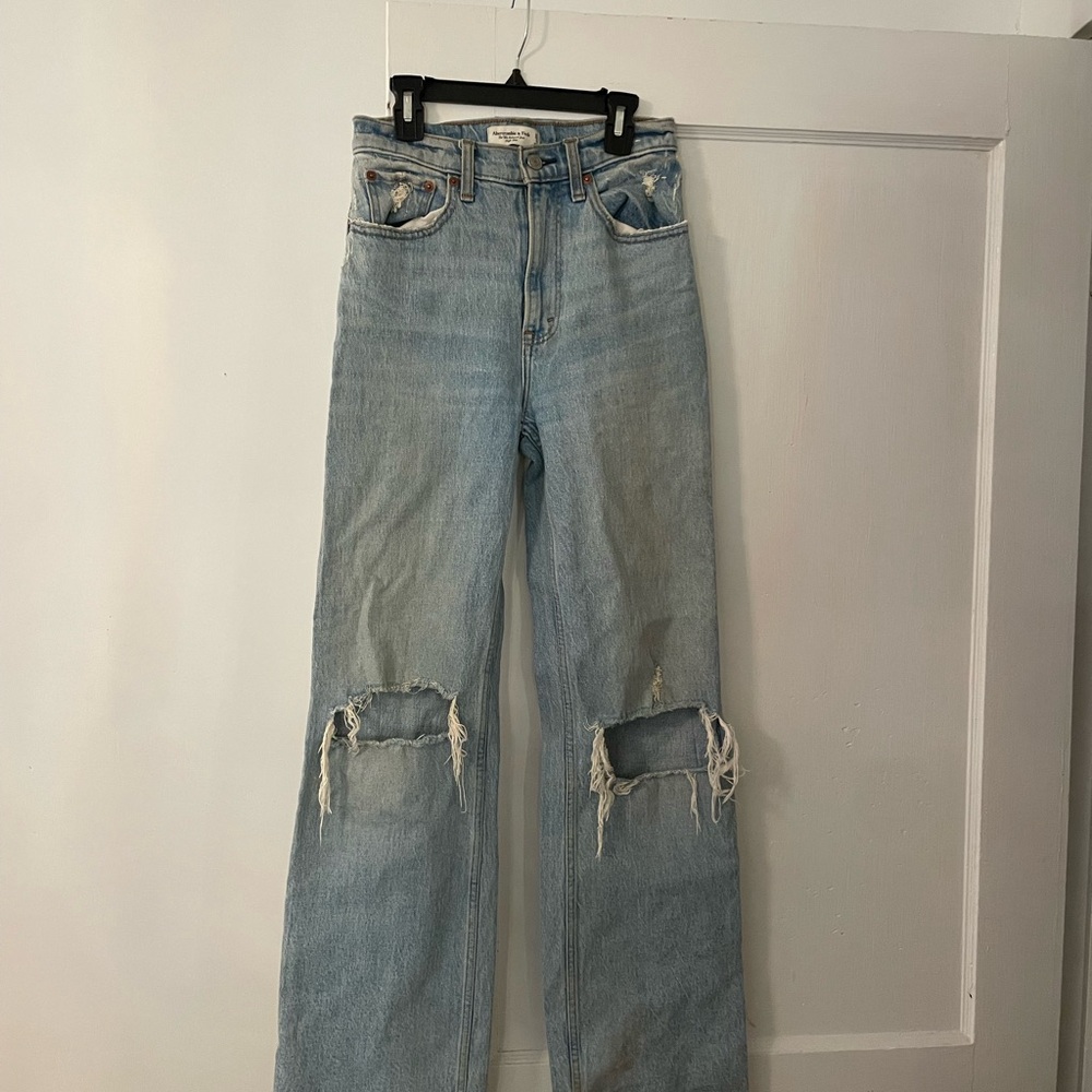 Abercrombie & Fitch Blue Straight Leg Jeans